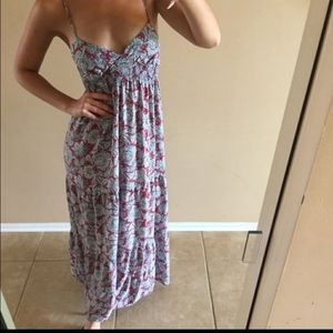 Bloomingdale's Aqua paisley maxi dress like new size S!